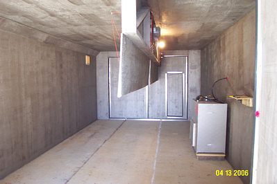 Kiln interior after sealing
Pic of the interior of the kiln after coating walls with aluminum roof coat
Keywords: OWW Barn Kiln