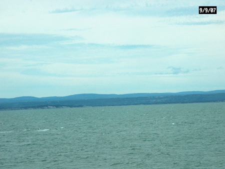 Crossing the St Lawrence to Riviere De Loup
