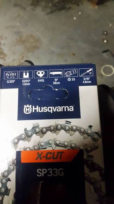 Husqvarna x-cut chain and roller guide. in Chainsaws