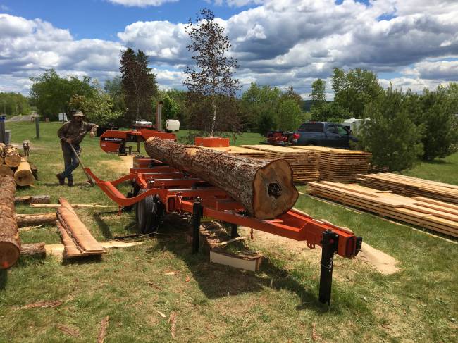 Hemlock & Cedar 
Milling lumber for my brother's docks. This was last year, maybe he will actually build them this year 2019.
