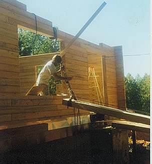 How do you lift logs? in Timber Framing/Log construction