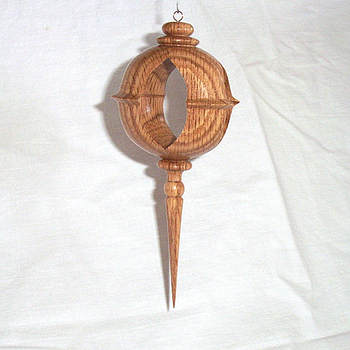 Ornament made from the old Barker Oak tree - 003
