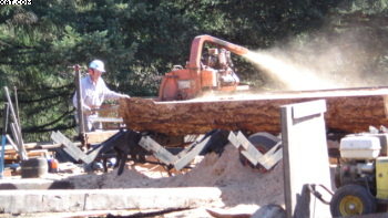 Frank Sawing Lumber
