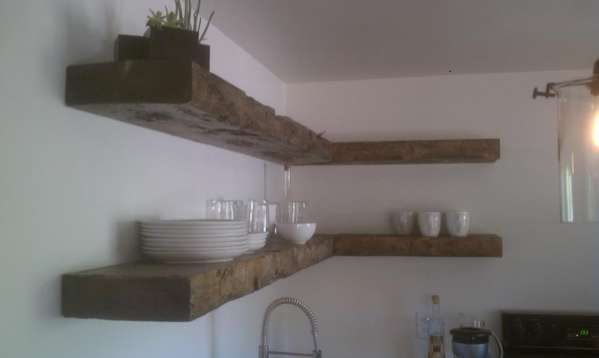 reclaimed timber shelfing
