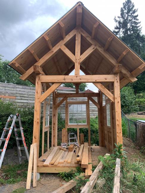 First Timber frame - 8x10 shed in Timber Framing/Log construction